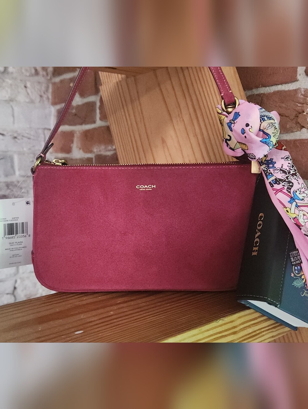 Coach Plaza Bag Dark Fuschia